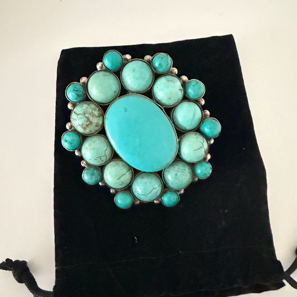Jewelry - Turquoise Stone Cluster Statement Ring - Women Jewelry